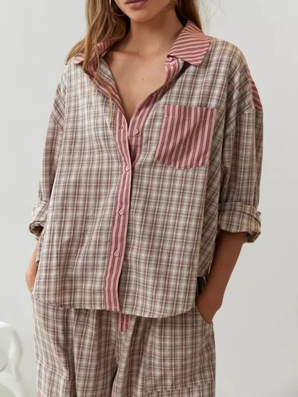 Sophie™ | Pyjama à carreaux deux pièces